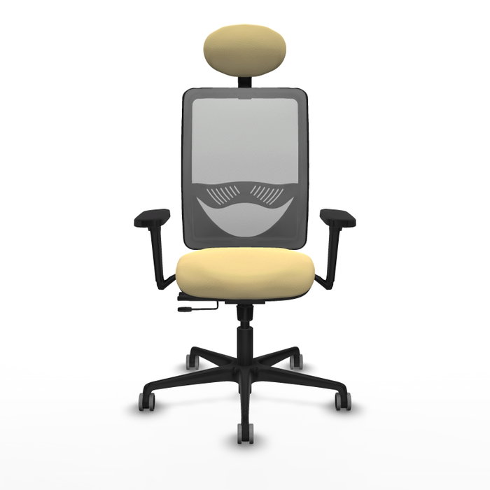 PIQUERAS Y CRESPO Silla de oficina Zulema con mecanismo Sincro/Traslack, Crema y Gris PIQUERAS Y CRESPO Silla de oficina Zulema con mecanismo Sincro/Traslack, Crema y Gris