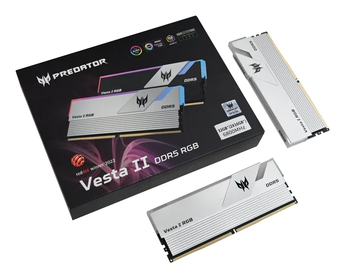 Memoria acer ddr5 vesta2-32gb-6000-1r8-v8 cl32 rgb plat