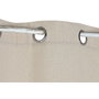 DKD Home Decor Cortina de Algodón y Yute con Anillas, Natural