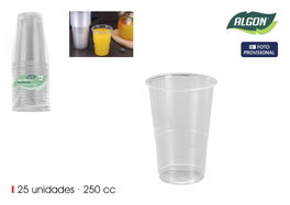 Inde Set de 24 Vasos Transparentes 250 cc Algon