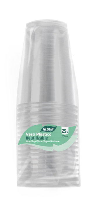 Inde Set de 24 Vasos Transparentes 250 cc Algon Inde Set de 24 Vasos Transparentes 250 cc Algon