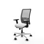 PIQUERAS Y CRESPO Silla de oficina Zulema con mecanismo Sincro/Traslack, Blanco y Gris