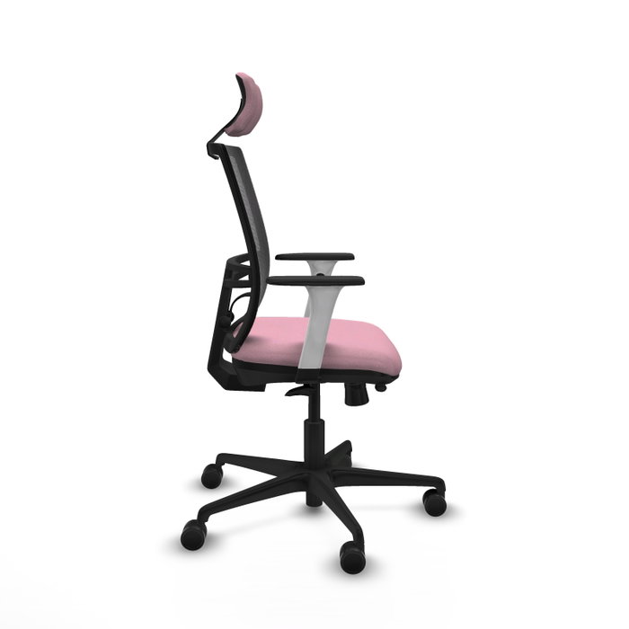 PIQUERAS Y CRESPO Silla de oficina Yunquera Rosa con mecanismo Sincro/Traslack