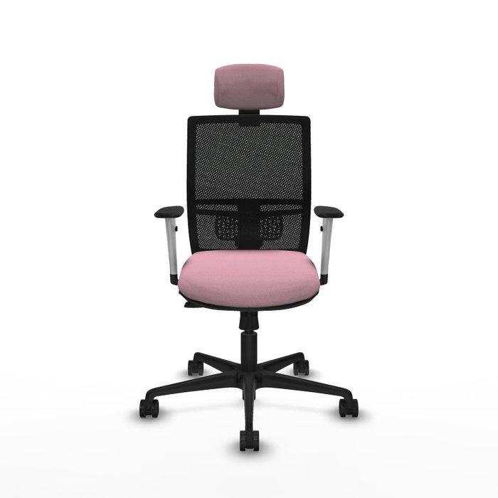 PIQUERAS Y CRESPO Silla de oficina Yunquera Rosa con mecanismo Sincro/Traslack