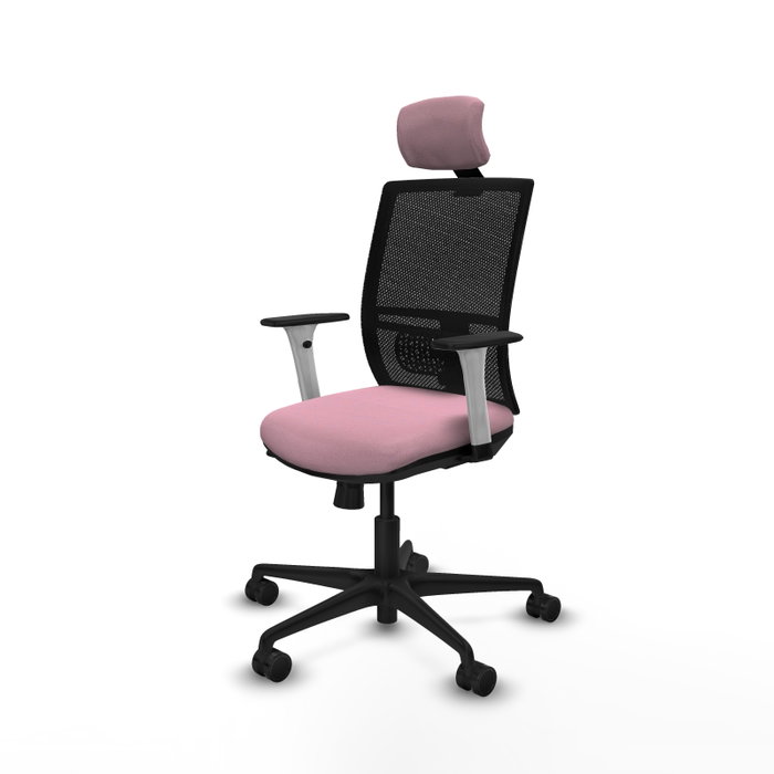 PIQUERAS Y CRESPO Silla de oficina Yunquera Rosa con mecanismo Sincro/Traslack