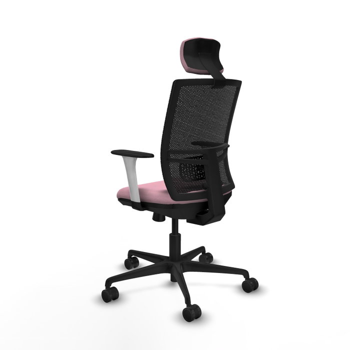 PIQUERAS Y CRESPO Silla de oficina Yunquera Rosa con mecanismo Sincro/Traslack