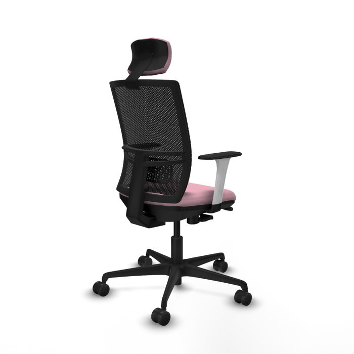PIQUERAS Y CRESPO Silla de oficina Yunquera Rosa con mecanismo Sincro/Traslack
