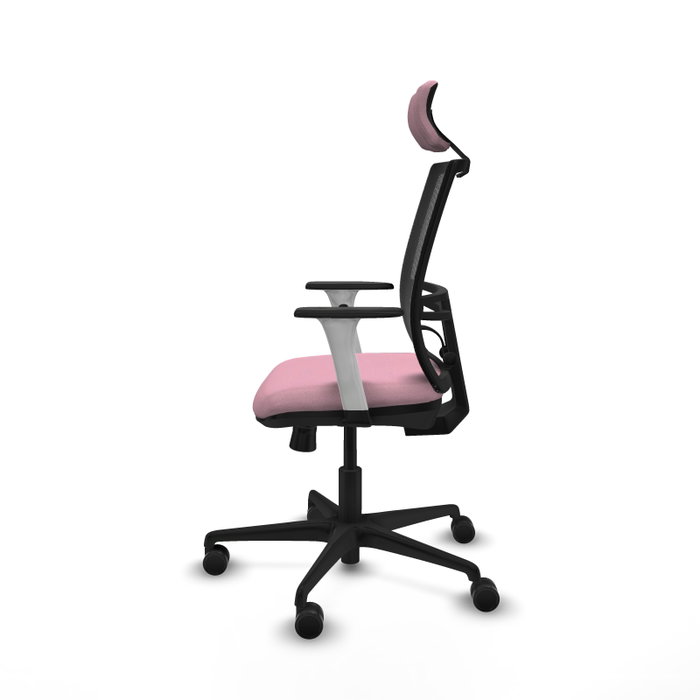 PIQUERAS Y CRESPO Silla de oficina Yunquera Rosa con mecanismo Sincro/Traslack