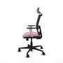 PIQUERAS Y CRESPO Silla de oficina Yunquera Rosa con mecanismo Sincro/Traslack