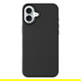 4smarts Funda de Silicona Negra para Apple iPhone 16 (6.1") Compatible con MagSafe, Referencia 541186