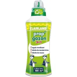 Clairland Prop'Gazon Fertilizante 3 en 1 concentrado para césped - 1 L