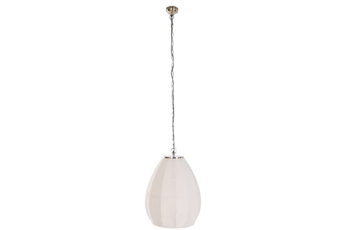 DKD Home Decor Lámpara de Techo Algodón y Hierro Natural 37x37x50 cm