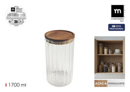 Inde Tarro Boro.Ottico T/Acacia Red 1700 ml - La Mediterran - 11.2 x 11.2 x 20 cm (12 Unidades)