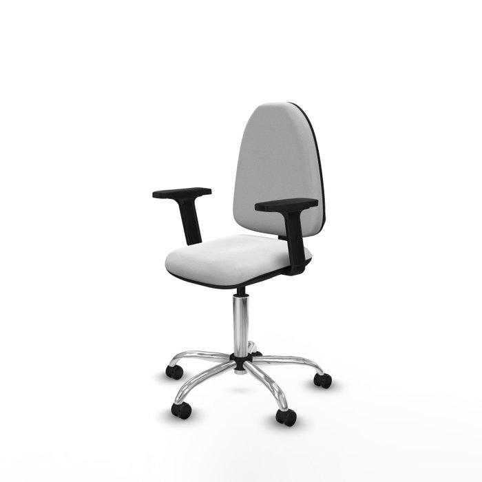PIQUERAS Y CRESPO Silla de oficina Aýna Blanca con Brazos 2D