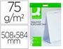 Q-Connect Bloc Congreso Liso Autoadhesivo 508x584 mm, 20 Hojas Papel Blanco 75 g/m², Certificado FSC