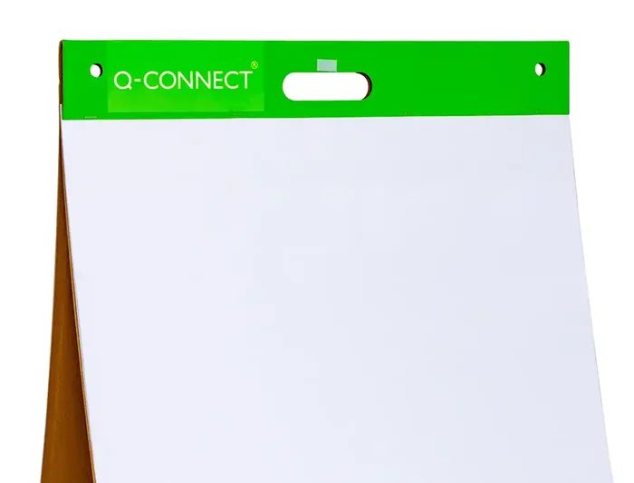 Q-Connect Bloc Congreso Liso Autoadhesivo 508x584 mm, 20 Hojas Papel Blanco 75 g/m², Certificado FSC