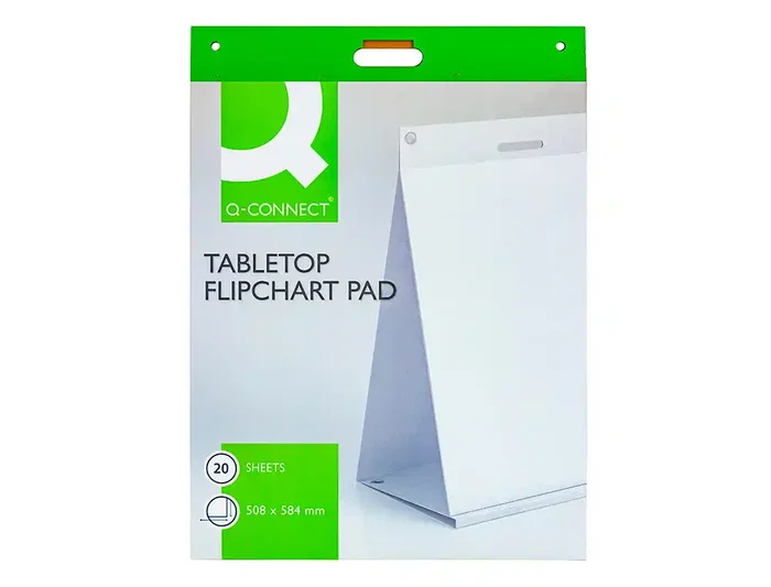 Q-Connect Bloc Congreso Liso Autoadhesivo 508x584 mm, 20 Hojas Papel Blanco 75 g/m², Certificado FSC