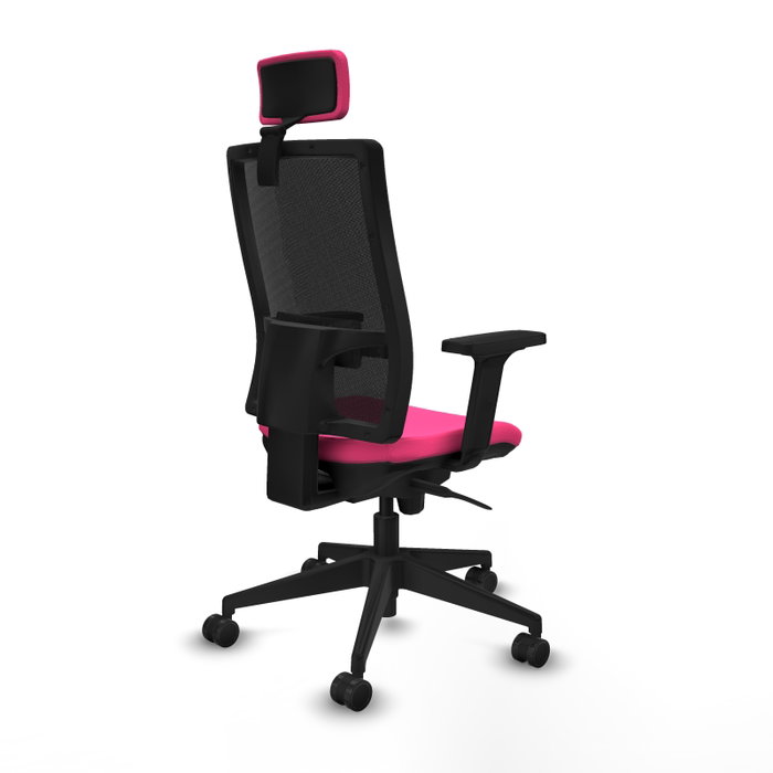 PIQUERAS Y CRESPO Silla de oficina Horna Rosa con mecanismo Sincro