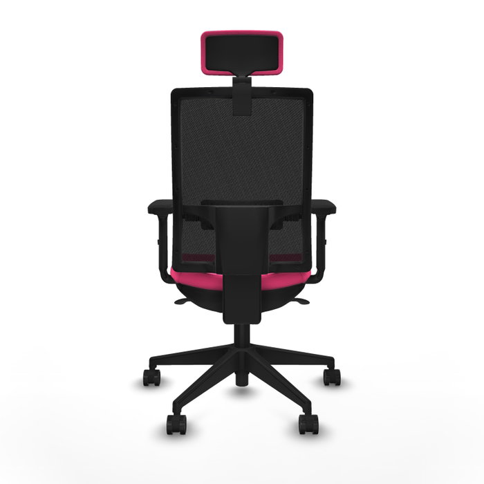 PIQUERAS Y CRESPO Silla de oficina Horna Rosa con mecanismo Sincro