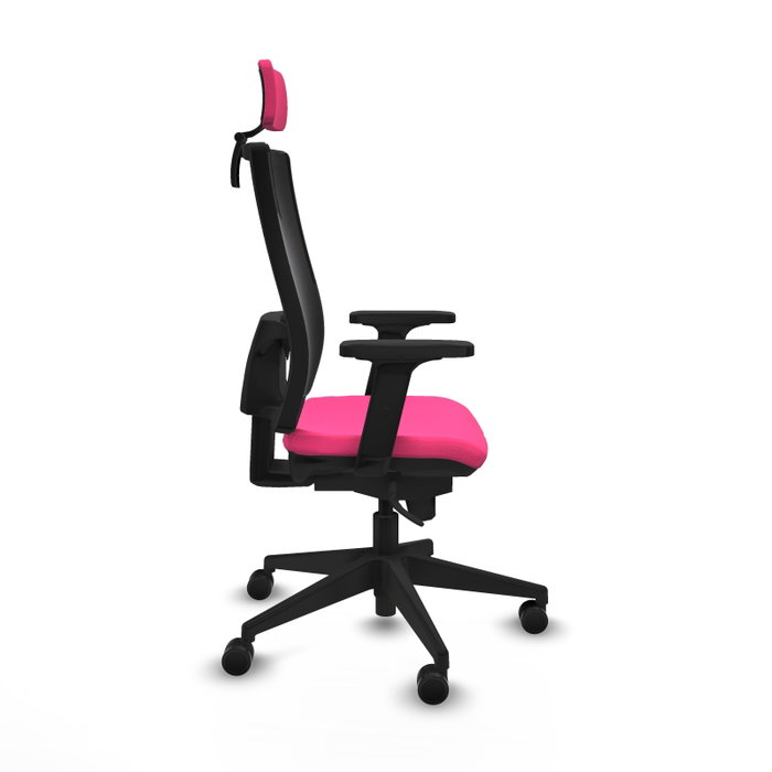 PIQUERAS Y CRESPO Silla de oficina Horna Rosa con mecanismo Sincro