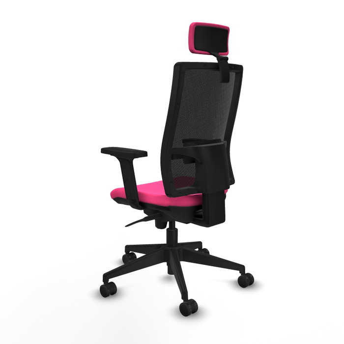 PIQUERAS Y CRESPO Silla de oficina Horna Rosa con mecanismo Sincro