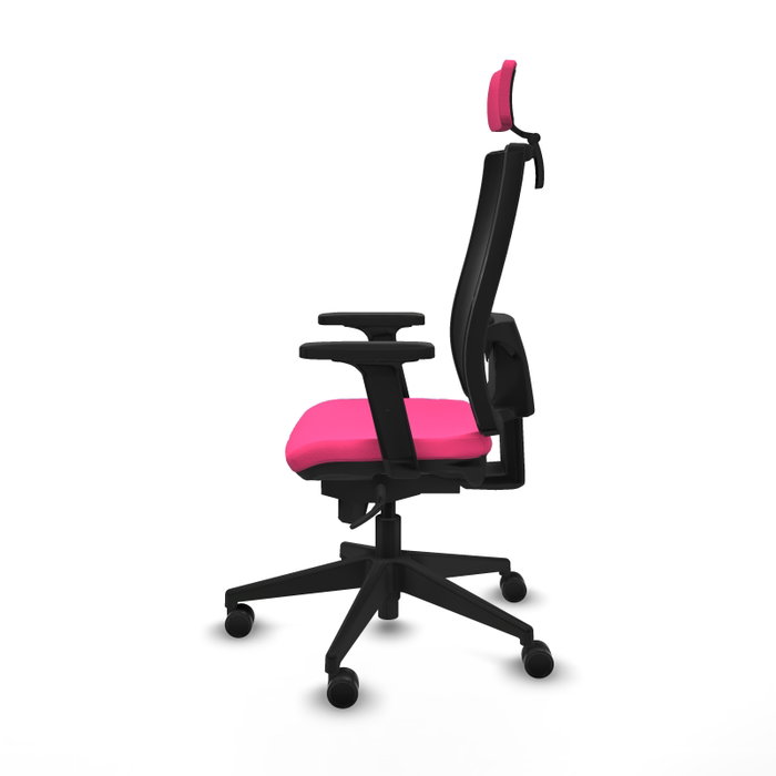 PIQUERAS Y CRESPO Silla de oficina Horna Rosa con mecanismo Sincro