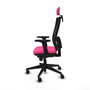 PIQUERAS Y CRESPO Silla de oficina Horna Rosa con mecanismo Sincro