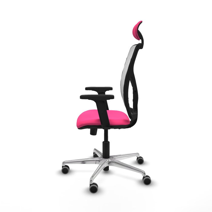 PIQUERAS Y CRESPO Silla de oficina Motilla Rosa y Blanco