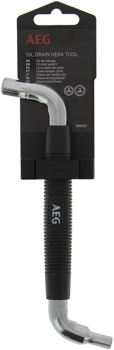 Aeg Llave de Drenaje Hexagonal Doble 8-12 mm Mango Ergonómico Antideslizante