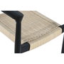 DKD Home Decor Silla de Teca y Ratán Negro