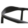 DKD Home Decor Silla de Teca y Ratán Negro