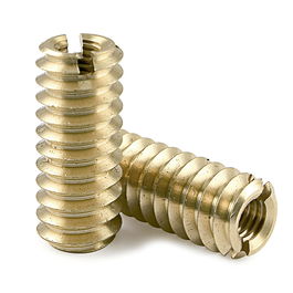 HERRAJES ALK Tuerca Sin Cabeza D14 M8-35 Laton para Patas de Mesa