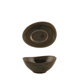 Summa Danza Sahara Bol Oval 10x8x4.5 cm Vitro Porcelana Marrón 8 cl (Set de 6)