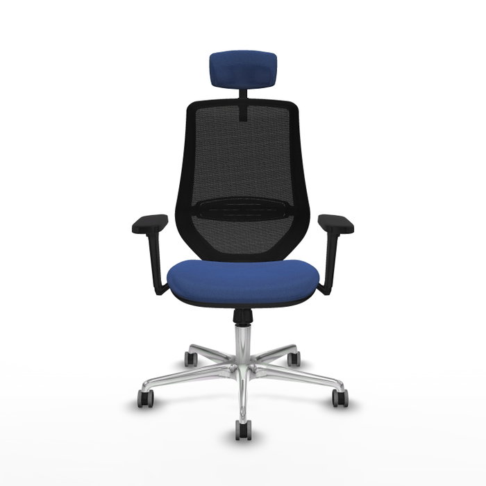 PIQUERAS Y CRESPO Silla de oficina Mardos con mecanismo Sincro, Azul marino y Negro