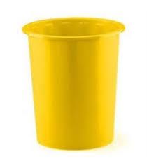 Faibo Papelera 305-05 Alrededor 14 L Plástico Polipropileno Amarillo