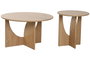 DKD Home Decor Mesa Centro Urban 75 x 45 x 75 cm Set de 2 Natural MDF