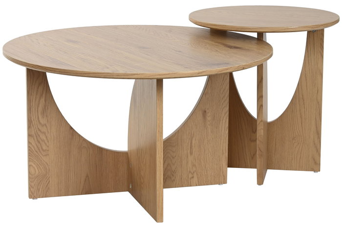 DKD Home Decor Mesa Centro Urban 75 x 45 x 75 cm Set de 2 Natural MDF