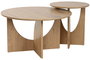 DKD Home Decor Mesa Centro Urban 75 x 45 x 75 cm Set de 2 Natural MDF