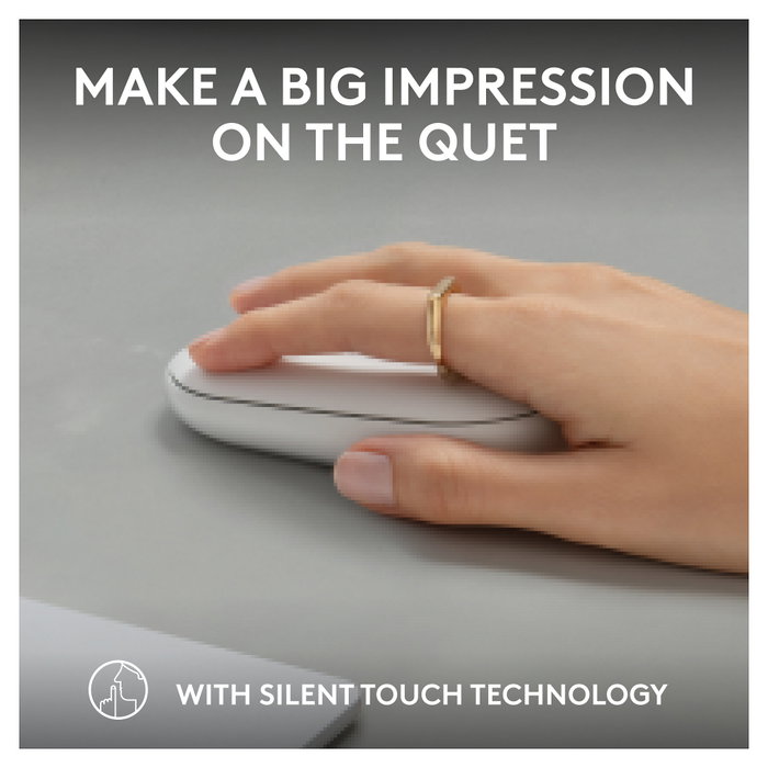Logitech Pebble Mouse 2 M350s Blanco Logitech Pebble Mouse 2 M350s Blanco