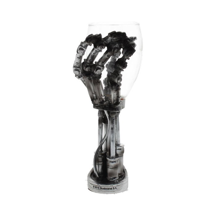Nemesis Now Terminator 2 Cáliz Hand Talismán de Poliresina y Acero Inoxidable