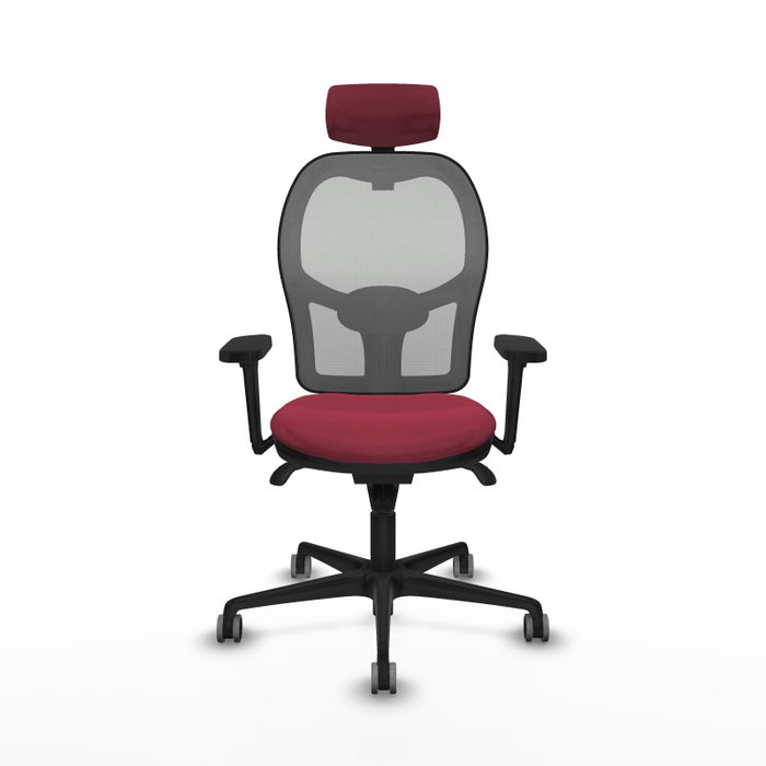 PIQUERAS Y CRESPO Silla de oficina Jorquera con mecanismo Sincro, Granate y Gris PIQUERAS Y CRESPO Silla de oficina Jorquera con mecanismo Sincro, Granate y Gris