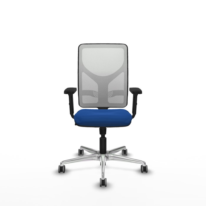 PIQUERAS Y CRESPO Silla de oficina Motilla con mecanismo Sincro Azul y Blanco
