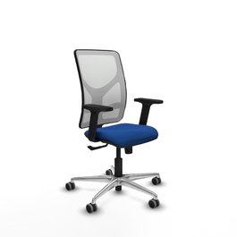 PIQUERAS Y CRESPO Silla de oficina Motilla con mecanismo Sincro Azul y Blanco