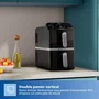 Philips Serie 4000 Freidora de Aire NA461/00 Airfryer Vertical Duo, 10 L Doble Depósito, 2750 W, Negro