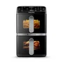 Philips Serie 4000 Freidora de Aire NA461/00 Airfryer Vertical Duo, 10 L Doble Depósito, 2750 W, Negro