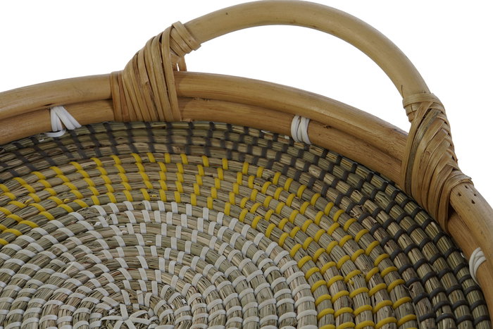 DKD Home Decor Bandeja de Decoración Ratan Seagrass 40x40x8 Natural/Beige DKD Home Decor Bandeja de Decoración Ratan Seagrass 40x40x8 Natural/Beige