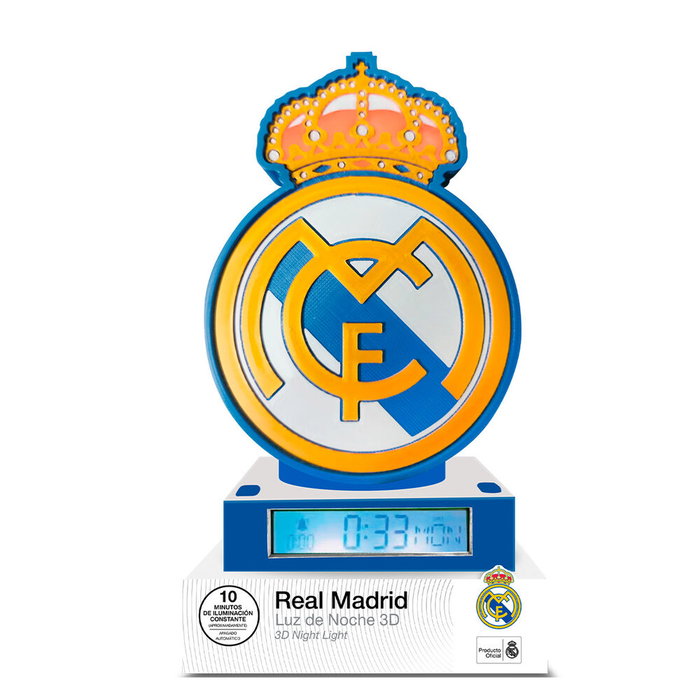 KIDS LICENSING Lampara Despertador 3D Real Madrid con Himno Oficial KIDS LICENSING Lampara Despertador 3D Real Madrid con Himno Oficial