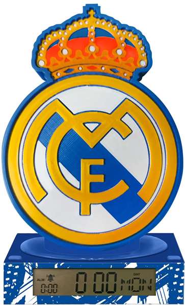 Kids Euroswan - Lámpara 3D Real Madrid con Alarma y Despertador, Edad 3-99 años Kids Euroswan - Lámpara 3D Real Madrid con Alarma y Despertador, Edad 3-99 años