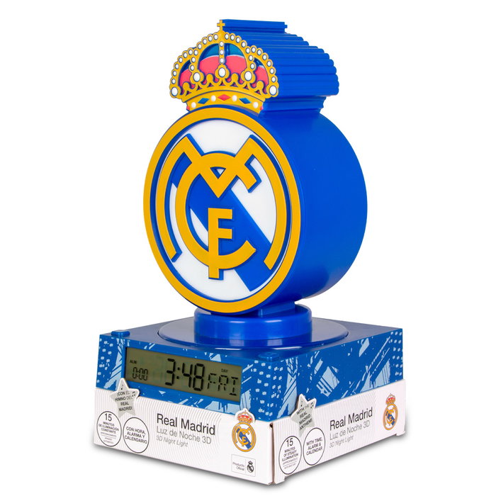 KIDS LICENSING Lámpara Despertador 3D Real Madrid