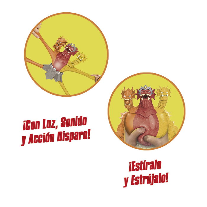 Character Goo Jit Zu King Hydra Lava Fury Co42948 Figura con Luces y Sonido